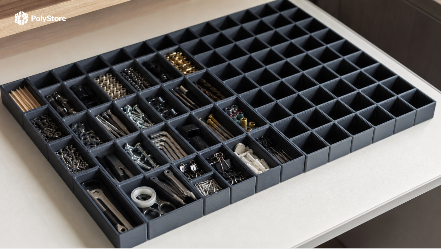 Organizer PolyStore w szufladzie - czym jest system modułowy 42x42m